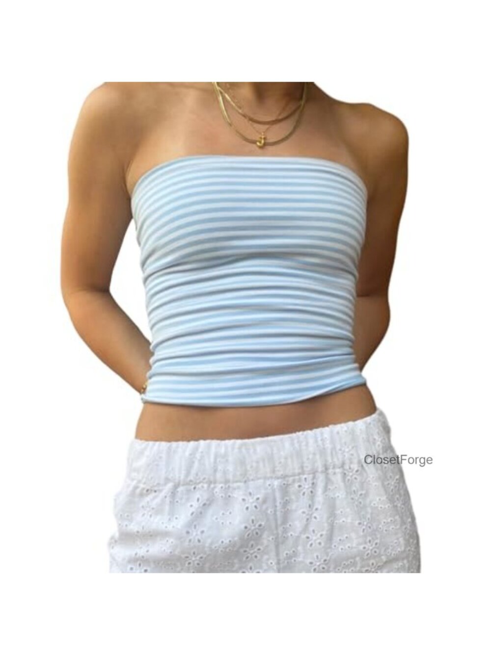 Y2K Strapless Tube Top Cropped Bandeau Summer Going Out Top